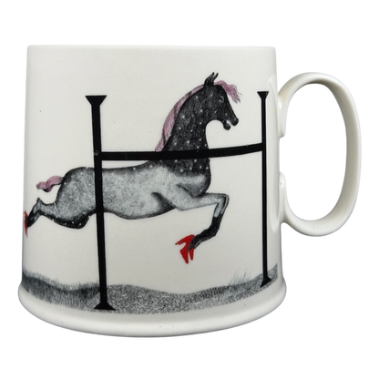 Florence Balducci Horse Monogram Initial Mug Anthropologie featuring a galloping horse design