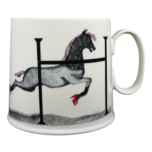 Florence Balducci Horse Monogram Initial Mug Anthropologie featuring a galloping horse design