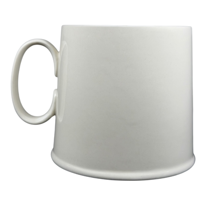 Plain white ceramic Florence Balducci Xerus Hare Monogram Initial Mug Anthropologie with a simple design
