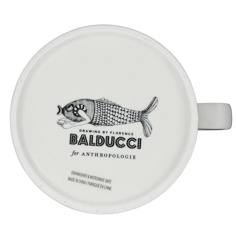 Florence Balducci Xerus Hare Monogram Initial Mug Anthropologie featuring a stylish fish design