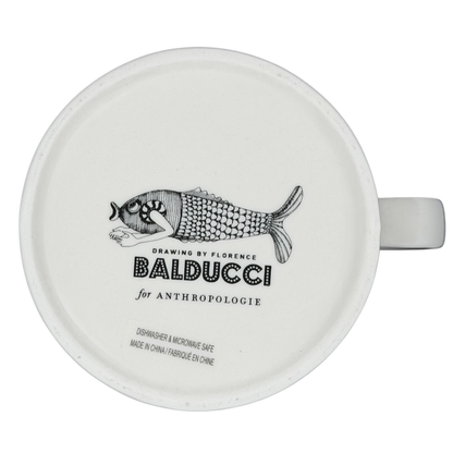 Florence Balducci Xerus Hare Monogram Initial Mug Anthropologie featuring a stylish fish design