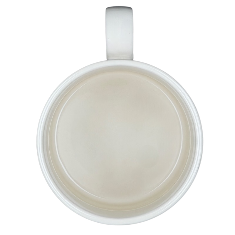 Smooth interior of Florence Balducci Xerus Hare Monogram Initial Mug Anthropologie, ideal for enjoying beverages