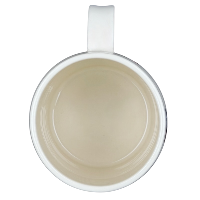 Interior view of the Anthropologie J monogram Starla Halfmann mug showcasing its elegant design and finish