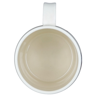 Interior view of the Anthropologie J monogram Starla Halfmann mug showcasing its elegant design and finish