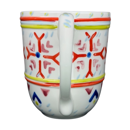 Orkney Northern Snowflakes Mug Anthropologie with colorful snowflake design and sturdy handle