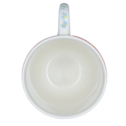 Inside view of Orkney Northern Snowflakes Mug Anthropologie showing smooth ceramic finish