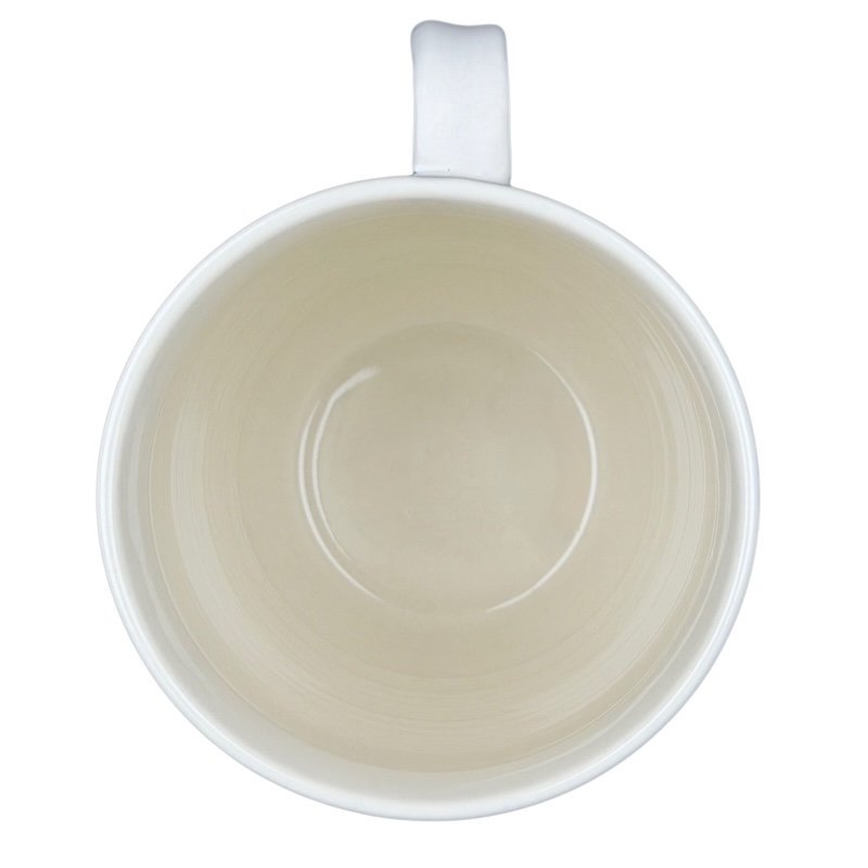 Vintage Anthropologie Homegrown B Mug with a sleek cream interior for coffee or tea