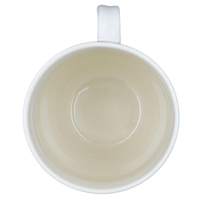 Vintage Anthropologie Homegrown B Mug with a sleek cream interior for coffee or tea