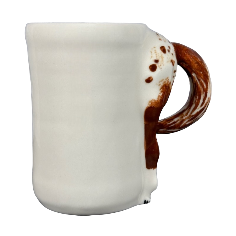 Appaloosa horse 3D tail mug featuring a unique handle shaped like a horse tail