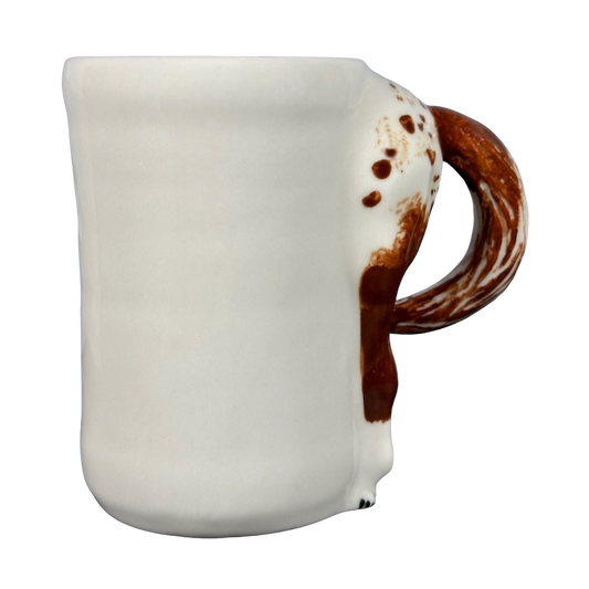 Appaloosa horse 3D tail mug featuring a unique handle shaped like a horse tail