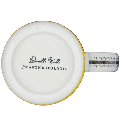 Bottom view of AQUARIUS Danielle Kroll Astrology Mug Anthropologie showcasing branding and design details