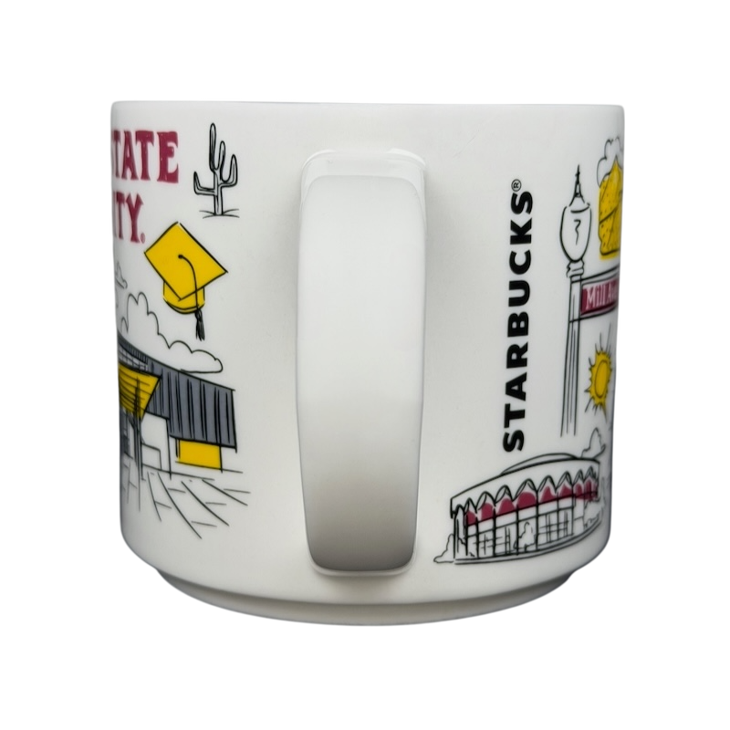 Arizona State University Starbucks mug featuring iconic campus designs and vibrant graphics