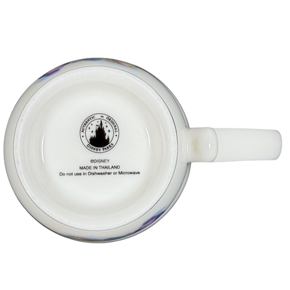 Disney Alice in Wonderland Mad Hatter vintage mug bottom view showing Disney Parks stamp Made in Thailand and handle