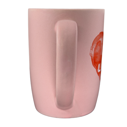 Love You A Latte FabFitFun Mug Ayesha Curry in pink with a smooth finish and sturdy handle