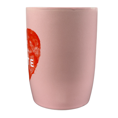 Love You A Latte FabFitFun Mug Ayesha Curry in pink with heart design for coffee lovers