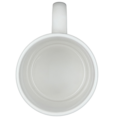 Plain white interior of a Bad Ass Coffee Company Salt Lake City mug showing its simple design