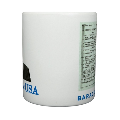 Barack Obama birth certificate vintage mug featuring a detailed document print and stylish design