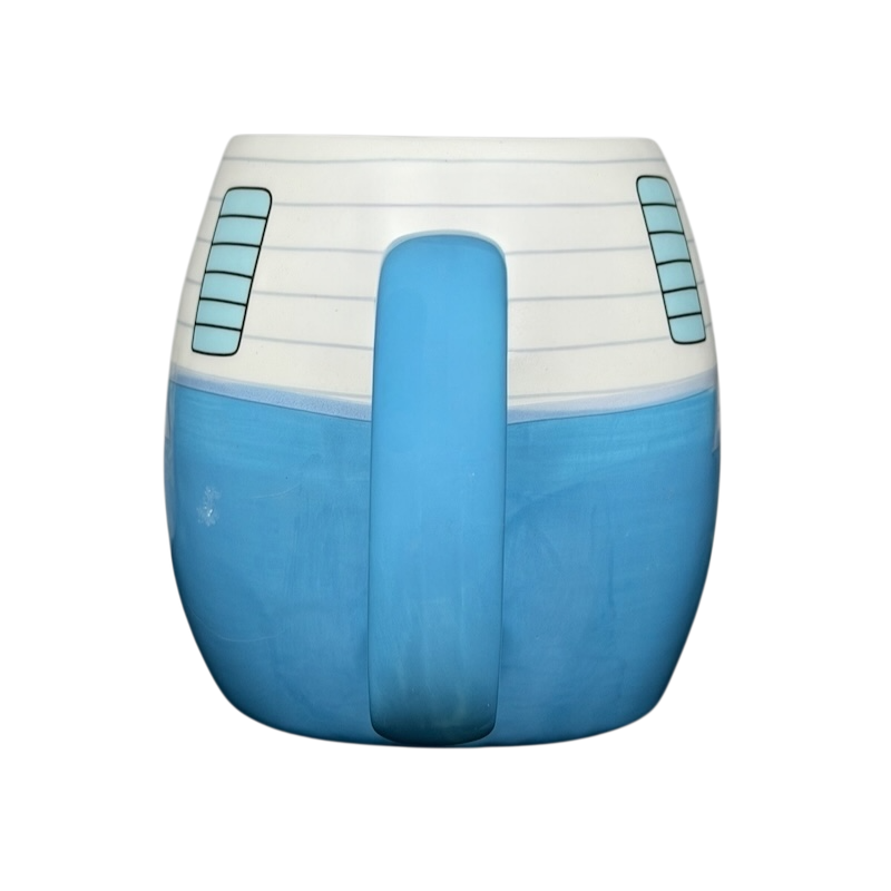 Happy Camper blue RV Bass Pro Shops mug featuring a unique design and comfortable grip
