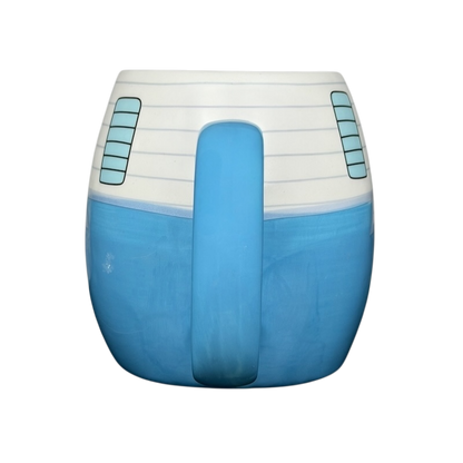 Happy Camper blue RV Bass Pro Shops mug featuring a unique design and comfortable grip