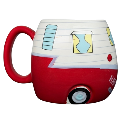 Happy Camper red RV Bass Pro Shops mug with a playful retro design and vibrant colors
