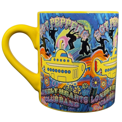 Beatles Yellow Submarine Mug Silver Buffalo featuring vibrant Sgt. Pepper's design and colorful illustrations