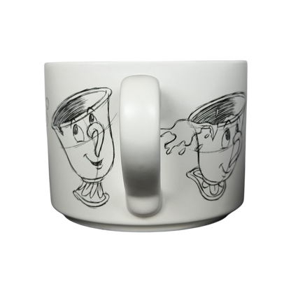 Disney Beauty and the Beast Chip stackable mug featuring charming character designs in a playful style