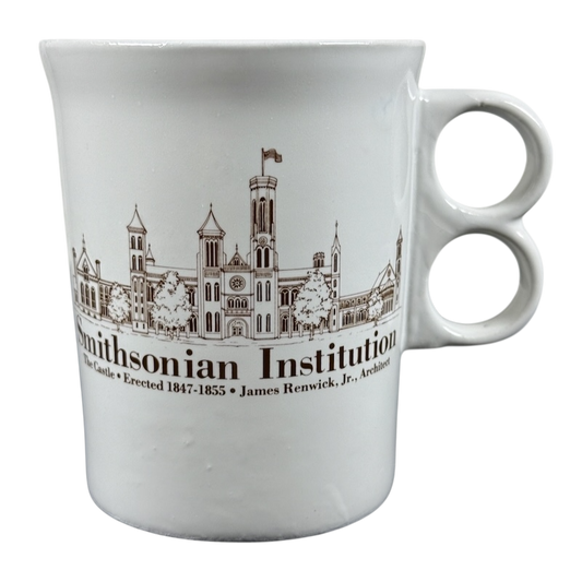 Bennington Pottery Smithsonian vintage collectible mug showing Smithsonian Institution building illustration