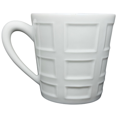 Stylish white Limoges France Mug Bernardaud with a modern geometric design for enjoying hot beverages