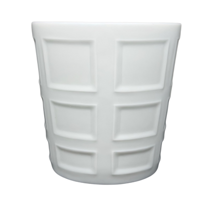 Elegant white Limoges France Mug Bernardaud featuring a contemporary geometric design