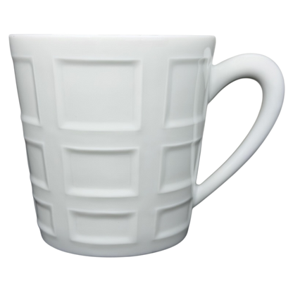 Elegant Limoges France Mug Bernardaud with a textured square design and a classic handle.