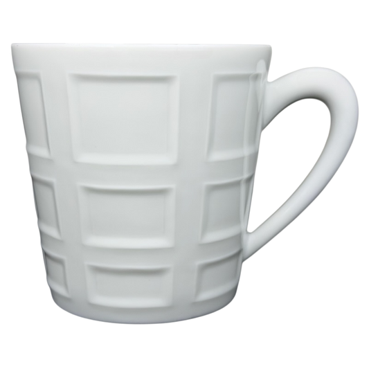 Elegant Limoges France Mug Bernardaud with a textured square design and a classic handle.