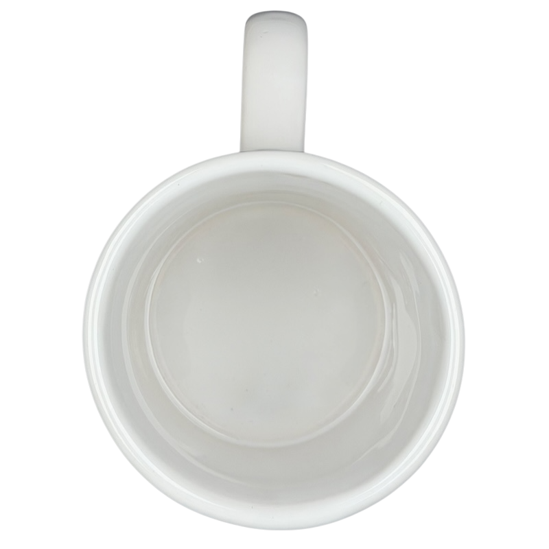 Top view of Best Friend Originals Chihuahua Mug Xpres in white porcelain