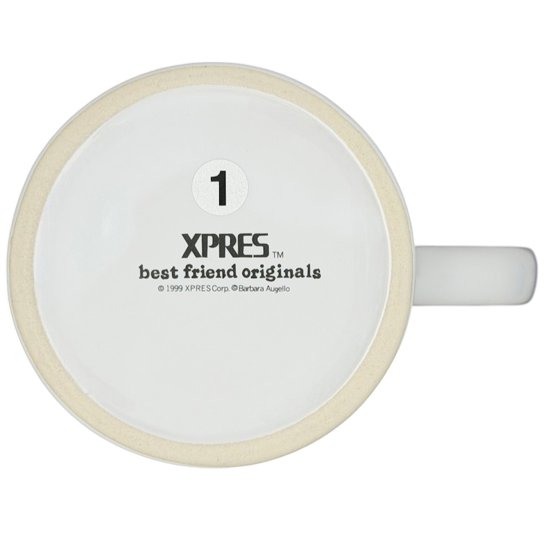 Underside view of Xpres Best Friend Originals Golden Retriever Mug showing design and brand details