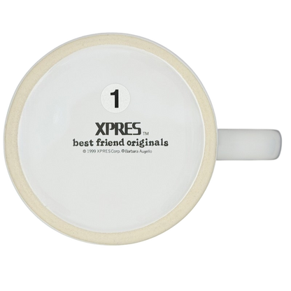 Underside view of Xpres Best Friend Originals Golden Retriever Mug showing design and brand details