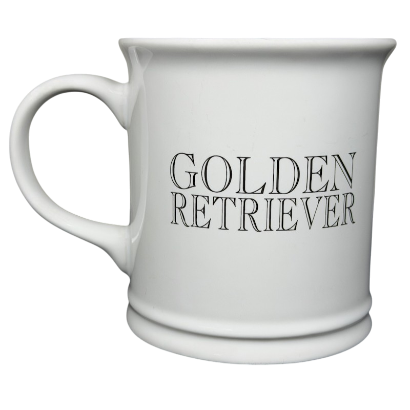 White mug with the phrase Golden Retriever, part of the Best Friend Originals Golden Retriever Mug Xpres