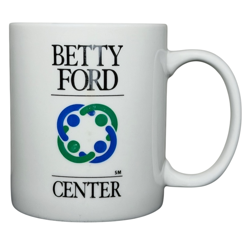 Betty Ford Center signature mug featuring a colorful logo design for coffee lovers