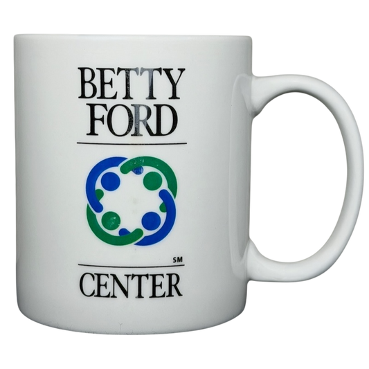 Betty Ford Center signature mug featuring a colorful logo design for coffee lovers
