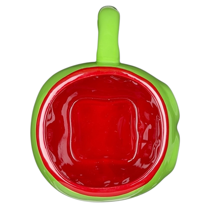 Snow White Evil Queen Green Poison Apple Mug Bioworld Disney with a red interior design