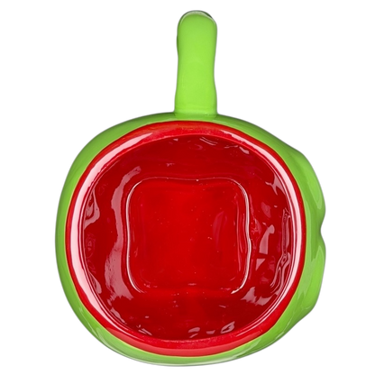 Snow White Evil Queen Green Poison Apple Mug Bioworld Disney with a red interior design