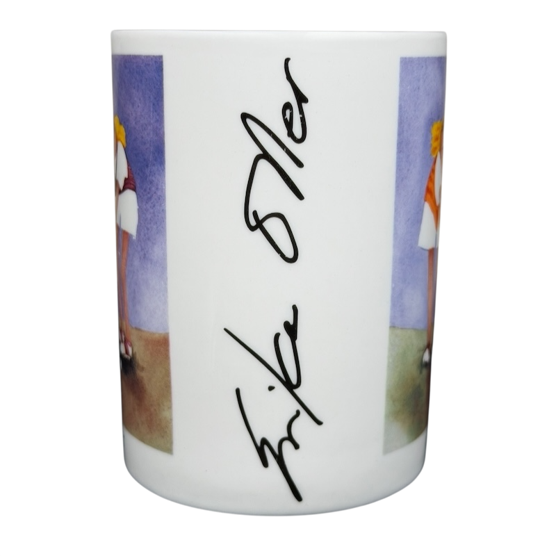 Birdies Golf Erika Oller Mug featuring original artwork and a signature design