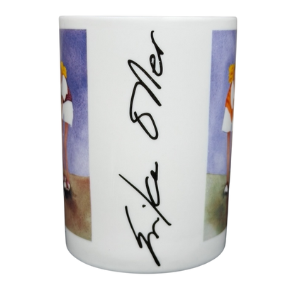 Birdies Golf Erika Oller Mug featuring original artwork and a signature design