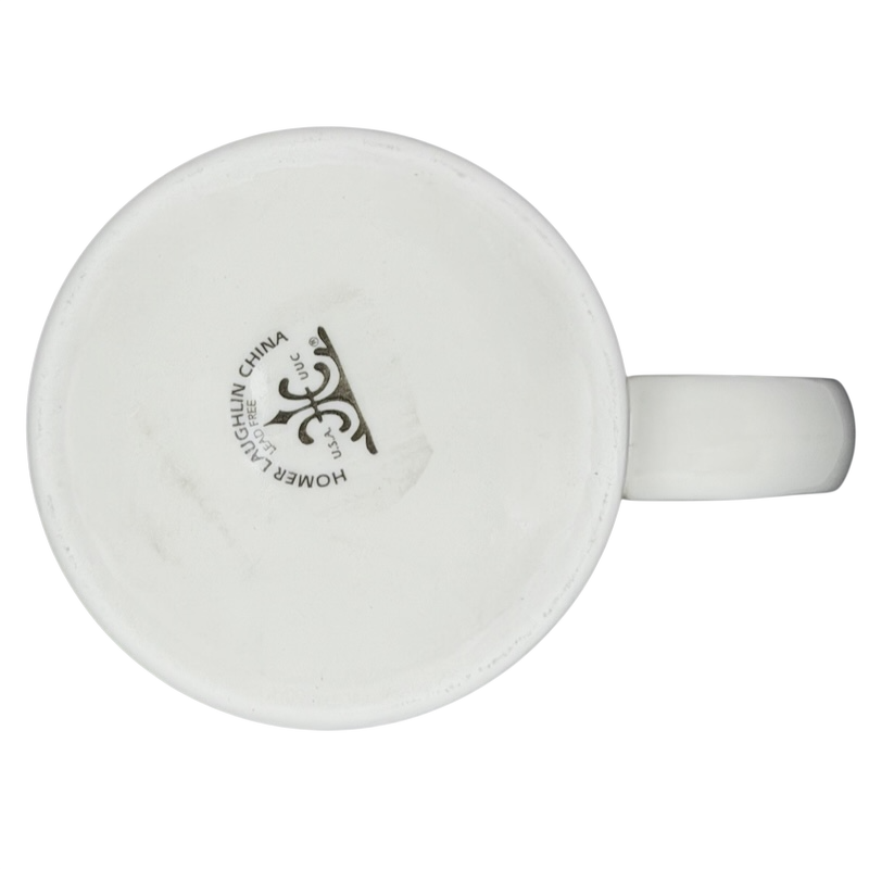 Bottom view of Black Bear Diner Mug Homer Laughlin China showing logo and details
