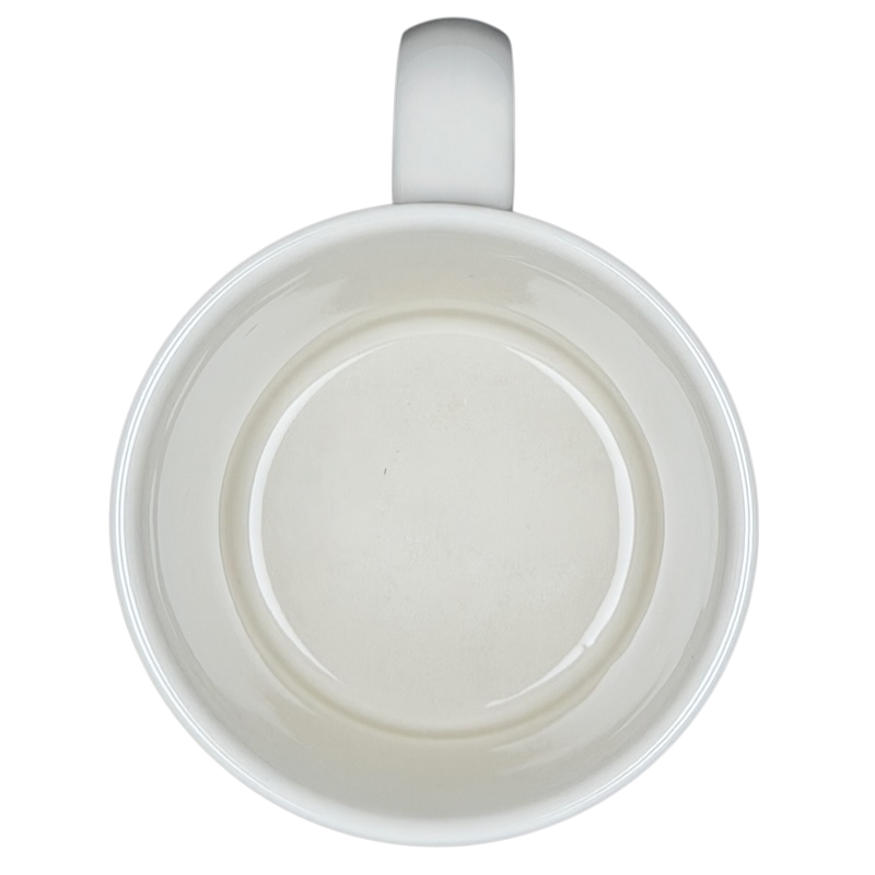 Inside view of a Black Bear Diner Mug Homer Laughlin China, featuring a smooth ceramic finish