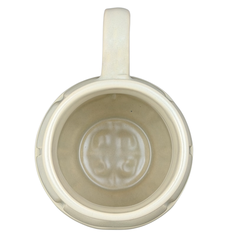 Top view of the Black Rifle Coffee Company Grenade Mug featuring a unique grenade shape and durable design