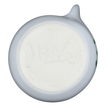 Bottom view of the Blue Iris Hand Warmer Neher Mug showing its smooth ceramic base