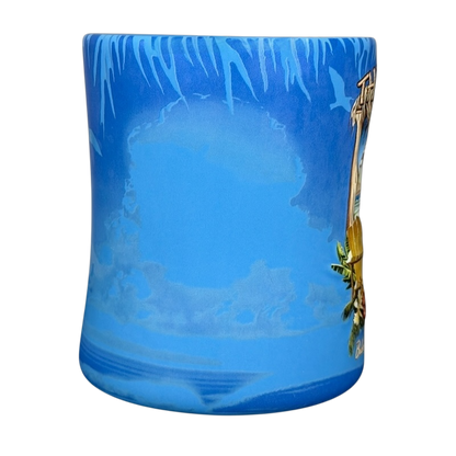 Bubba Gump Shrimp Co The Office mug featuring a tropical beach design in vibrant blue colors