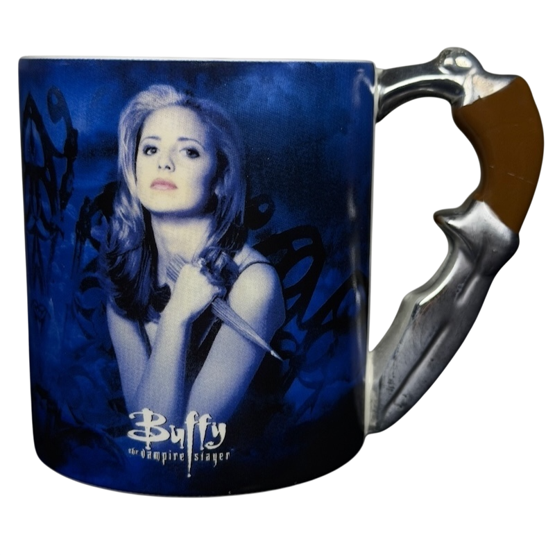 Buffy The Vampire Slayer Mug Surreal Entertainment featuring a character graphic and unique handle design
