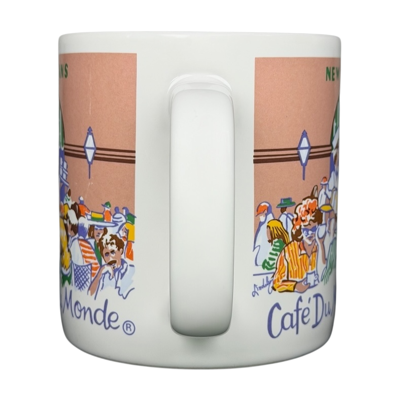 Cafe Du Monde New Orleans French Quarter Mug featuring vibrant artwork of the iconic café