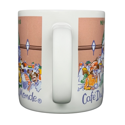 Cafe Du Monde New Orleans French Quarter Mug featuring vibrant artwork of the iconic café