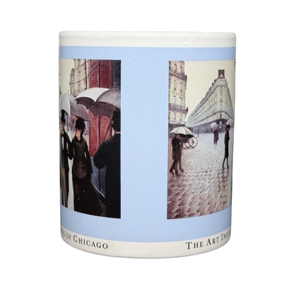 Copco Caillebotte Paris Street Rainy Day mug featuring impressionist artwork and soft colors